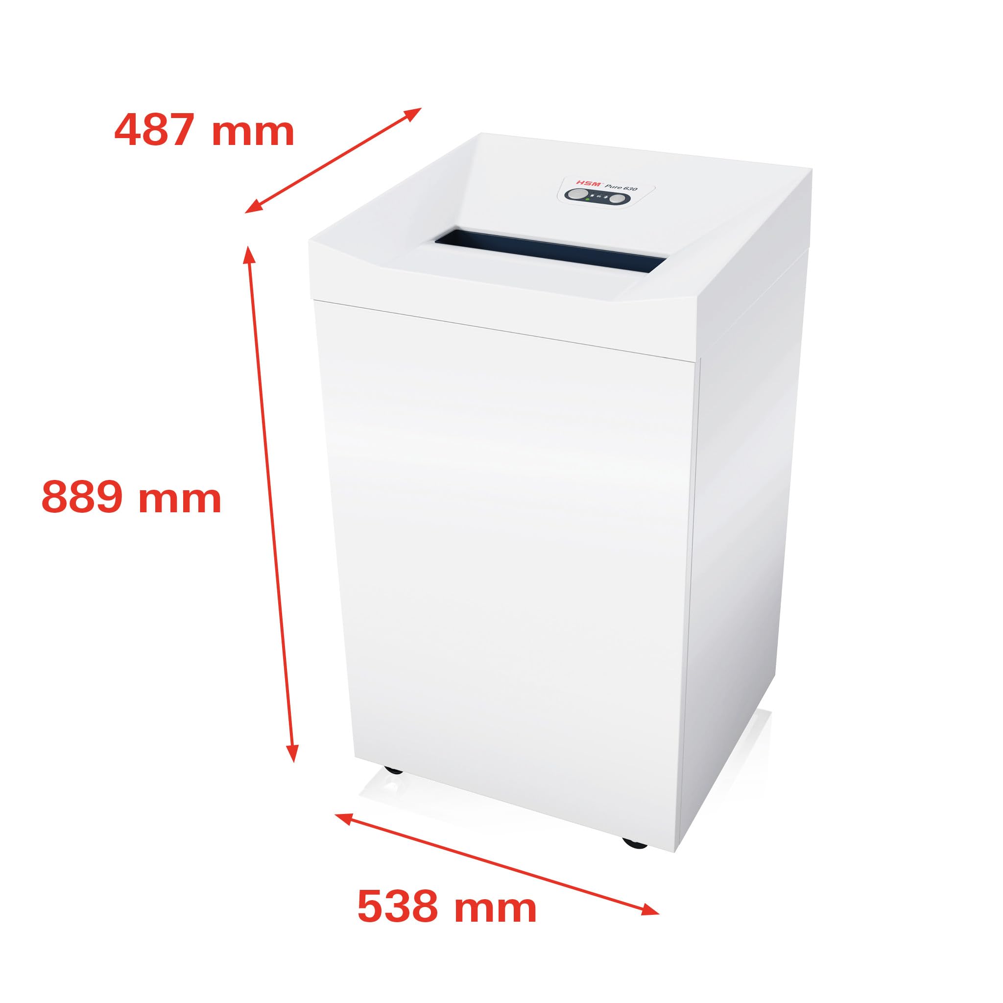 hsm-pure-630-aktenvernichter-partikelschnitt-4-5-x-30-mm-22-blatt-130-liter image 2