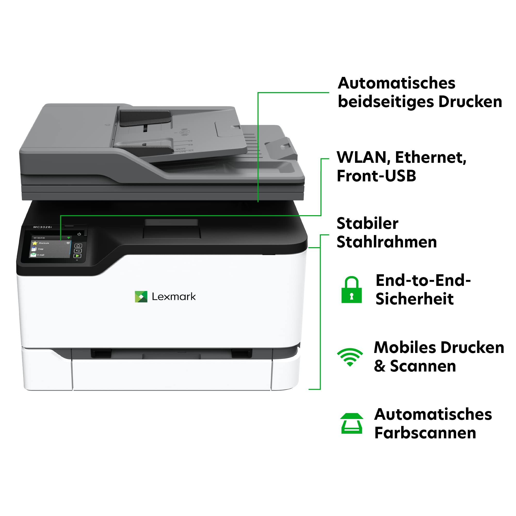 lexmark-mc3326i-3-in-1-farblaser-multifunktionsger-t-mit-wlan-duplex-und-touchsc image 2