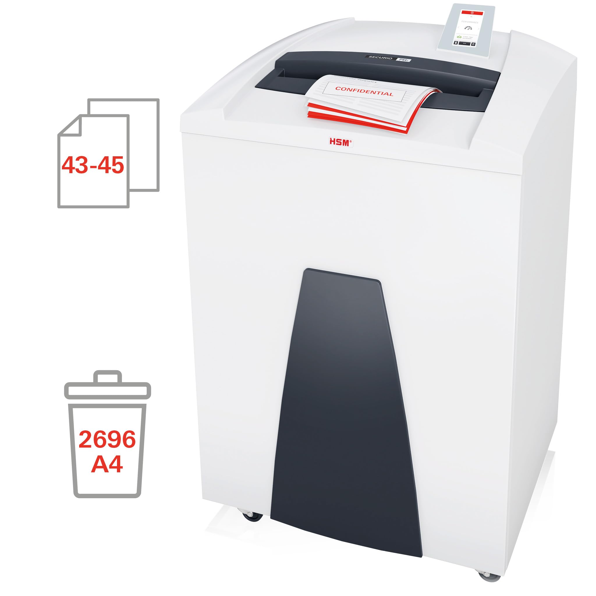 hsm-securio-p44i-aktenvernichter-mit-cd-schneidwerk-45-blatt-205-liter image 3