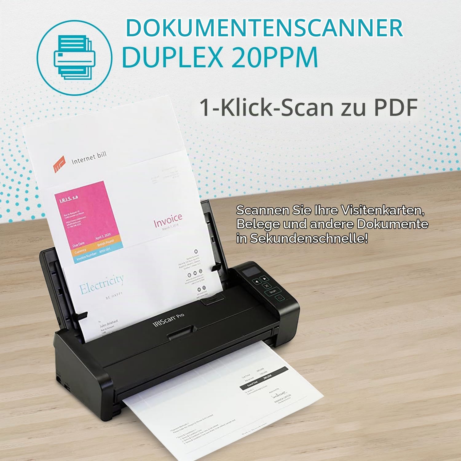 iriscan-pro-5-duplex-dokumentenscanner-mit-20-blatt-adf-und-ocr image 2