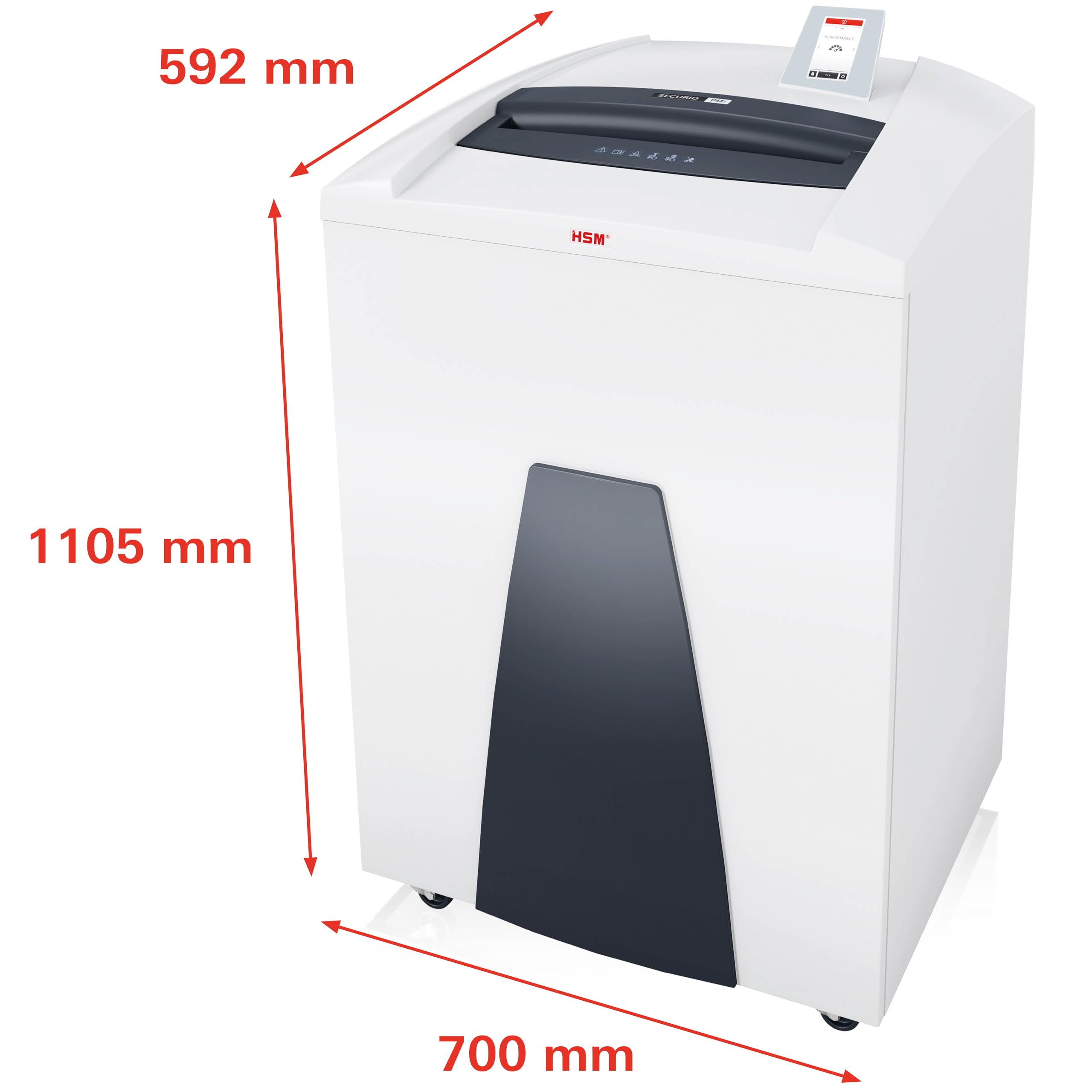 hsm-securio-p44i-aktenvernichter-mit-cd-schneidwerk-45-blatt-205-liter image 2