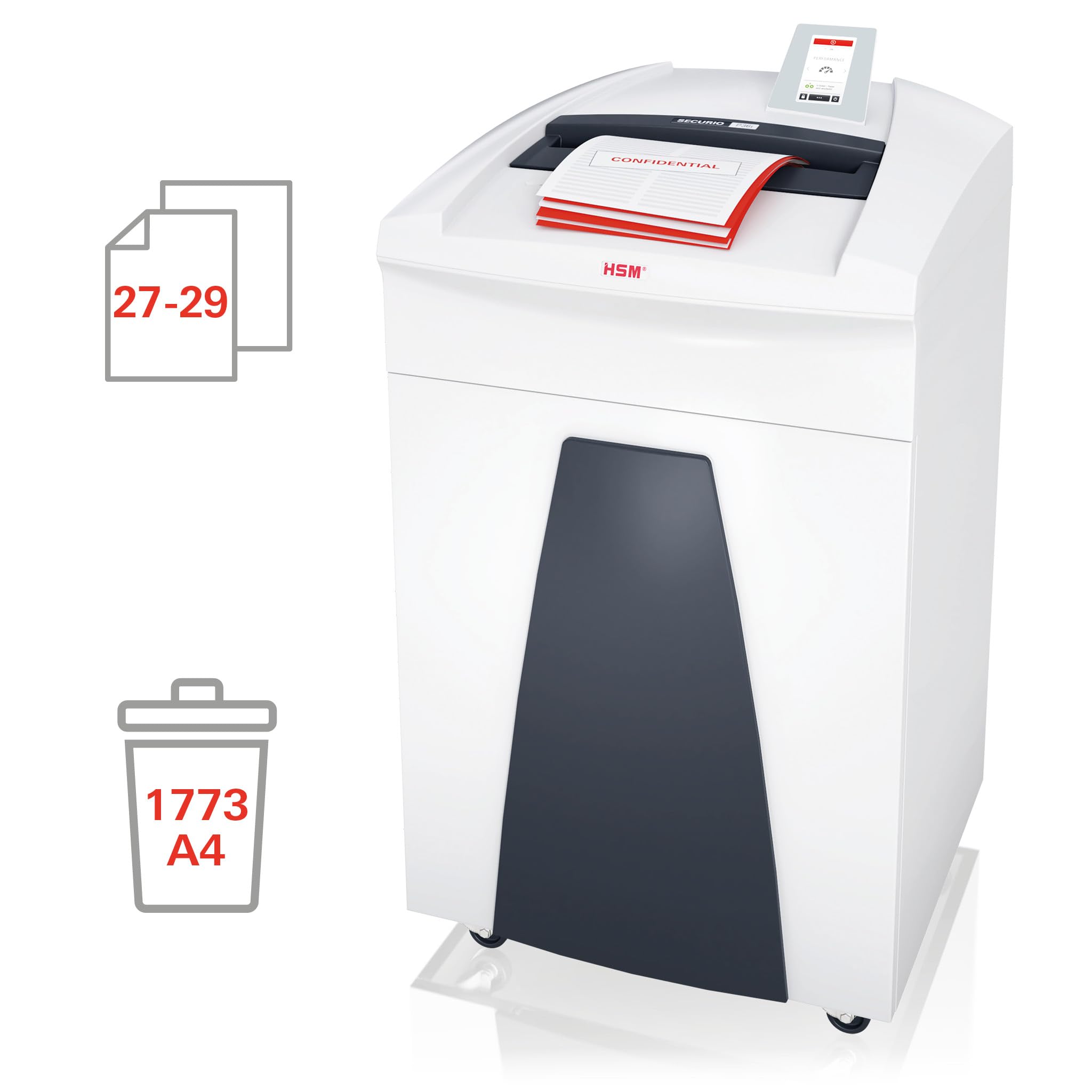 hsm-securio-p36i-aktenvernichter-mit-cd-dvd-schneidwerk-29-blatt-145-liter image 3