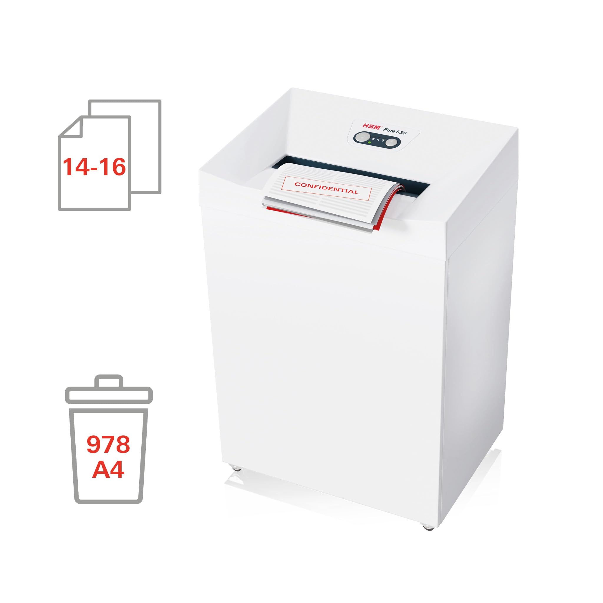 hsm-pure-530-aktenvernichter-partikelschnitt-4-5-x-30-mm-16-blatt-p-4-a3 image 3